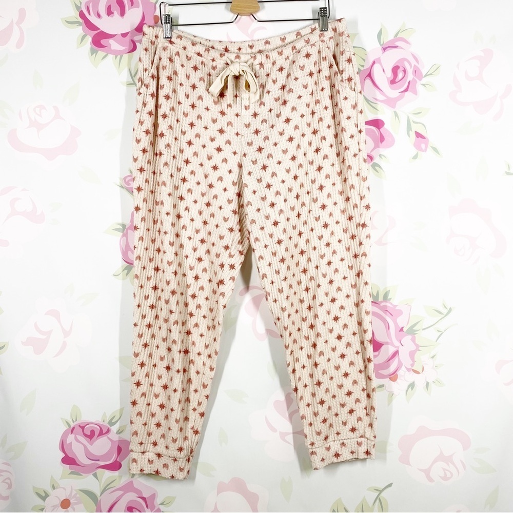 SOMA Printed Waffle Knit Lounge Pajama Bottom Pants XL